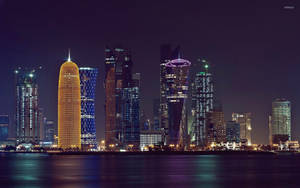 Doha Night City Wallpaper