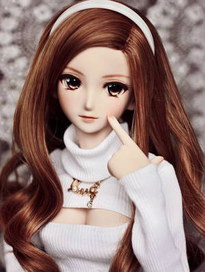 Doll White Turtleneck Wallpaper