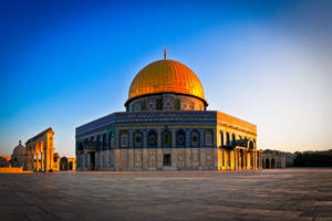 Dome Of The Rock Setting Sun Wallpaper