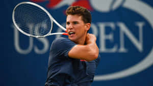 Dominic Thiem Backhand U S Open Wallpaper