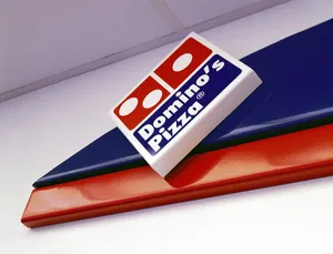 Dominos Pizza Diagonal Logo Wallpaper