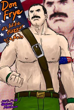 Don Frye Graphic With American Flag Wallpaper