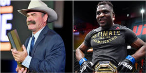 Don Frye Photo Next To Francis Ngannou Wallpaper