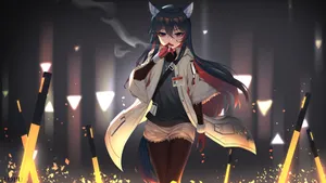 Don't Take On The Enemy Alone! Join Forces With Allies In The World Of Arknights! Wallpaper