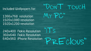 Don't Touch My Computer On Chalkboard Wallpaper