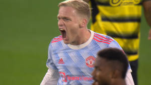 Donny Van De Beek Intensely Screaming Wallpaper