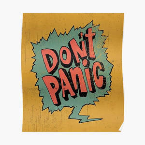 Don’t Panic Yellow Background Wallpaper