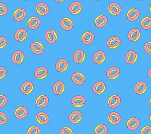 Donuts On Sky-blue Wallpaper