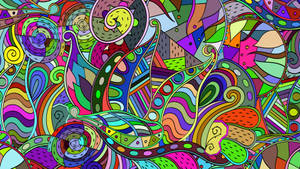 Doodle Abstract Painting Wallpaper