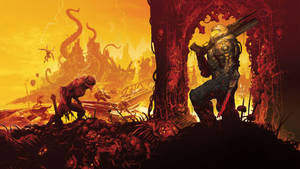 Doom Eternal Hell Fan Art Wallpaper