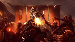 Doom Hd Marine Shooting Demons Wallpaper