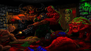 Doom Hd Retro Game Wallpaper