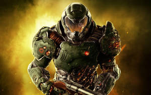 Doom Hd Space Marine Suit Wallpaper