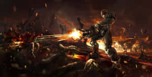 Doom Slayer Shooting Wallpaper