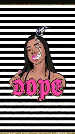 Dope Gangsta Cartoon Woman Wallpaper