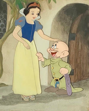 Dopey Dwarf Talking To Snow White Wallpaper