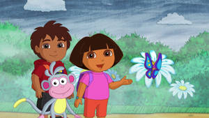 Dora The Explorer Butterfly Wallpaper