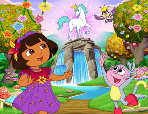 Dora The Explorer Enchanted Forest Wallpaper