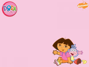 Dora The Explorer Pink Template Wallpaper