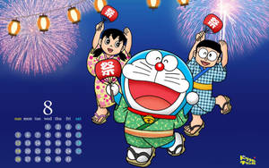 Doraemon In Calendar Wallpaper