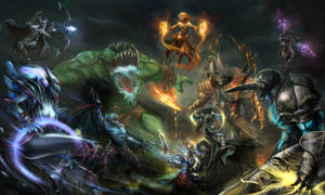 Dota 2 4k Heroes Clash Wallpaper