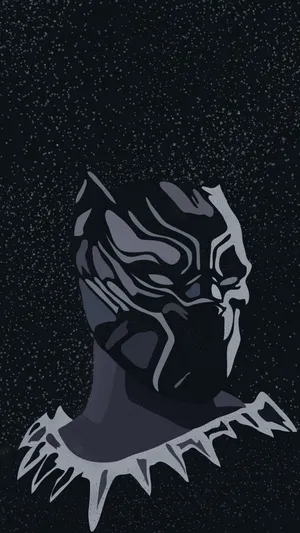 Dotted Black Panther Android Art Wallpaper