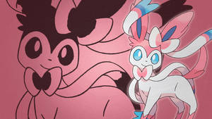 Double Sylveon Art Wallpaper