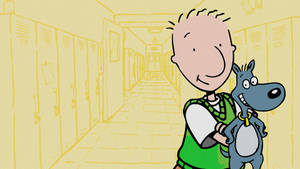 Doug With Porkchop At School Wallpaper