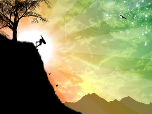 Downhill Skateboard Art Wallpaper