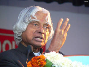 Dr. Abdul Kalam During One Of His Inspiring Lectures Wallpaper