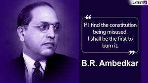 Dr Babasaheb Ambedkar Constitution Quote Wallpaper