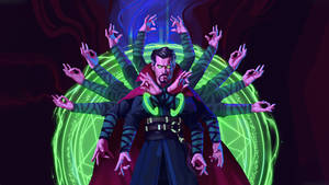 Dr Strange Artwork Many Arms Wallpaper