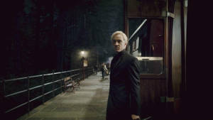Draco Malfoy In Hogwarts Express Wallpaper