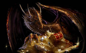 Dragon And Treasure Wallpaper