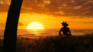 Dragon Ball Son Goku Chill Sunset Wallpaper