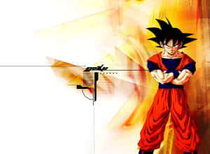 Dragon Ball Z Goku Abstract Orange And White Wallpaper