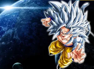 Dragon Ball Z Goku With Silver Hair Wallpaper