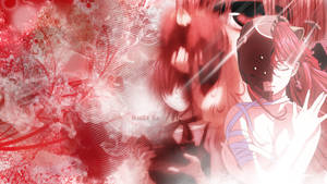 Dramatic Art Illustration From Elfen Lied Anime Series Wallpaper