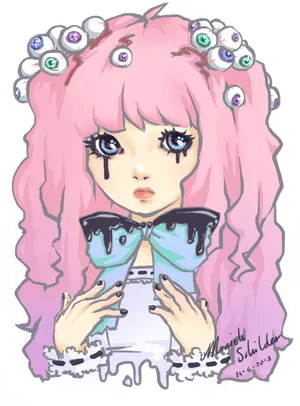 Dramatic Fusion Of Pastel Colors And Gore Elements Wallpaper