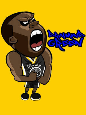 Draymond Green Cartoon Art Wallpaper