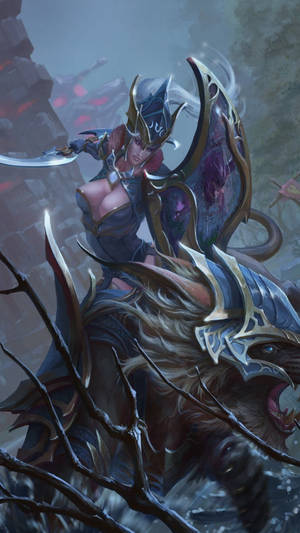 Dreaded Moon Rider Luna Dota 2 Iphone Wallpaper