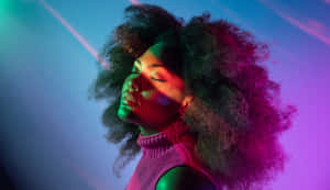 Dreamlike Portrait Colorful Lights Wallpaper