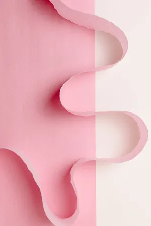Dreamy Pastel Pink And White Wall Wallpaper
