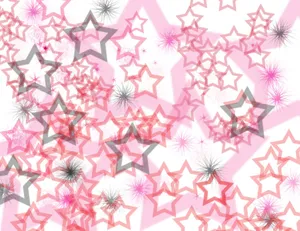 Dreamy Pink Stars In The Night Sky Wallpaper