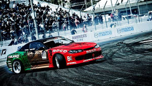 Drift Cars Red And Green Car Wallpaper