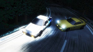 Drifting Initial D Toyota And Mazda Wallpaper