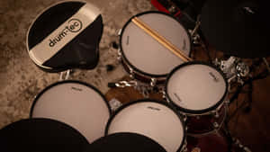 Drum Kit Top Viewwith Sticks Wallpaper