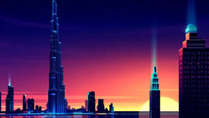 Dubai Digital Artwork Wallpaper