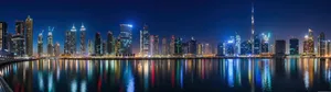 Dubai_ Skyline_ Night_ Panorama Wallpaper