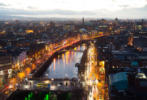 Dublin City Lights Wallpaper